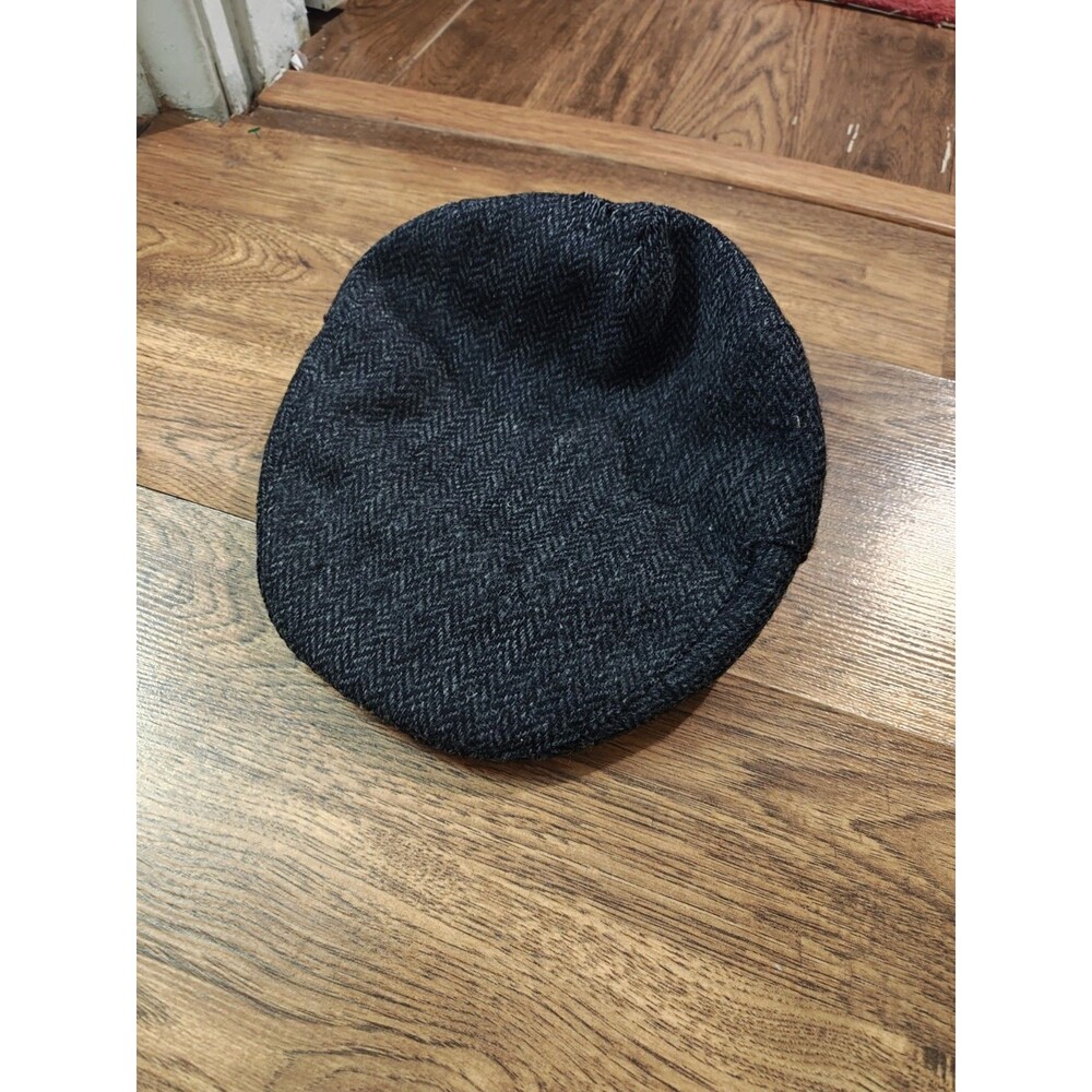 Biddy Murphy Irish Flat Cap Size 7 3/8 John Hanly Wool Herringbone Made Ireland